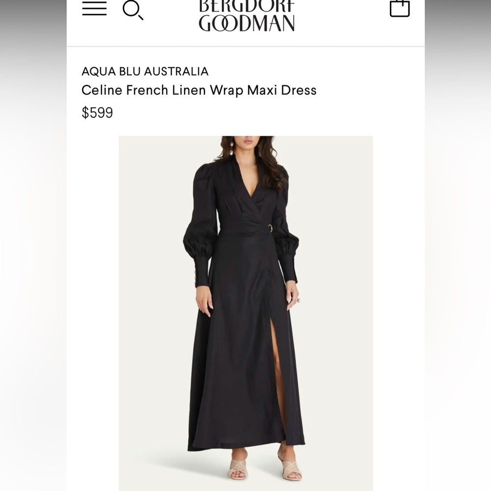 Black wrap dress